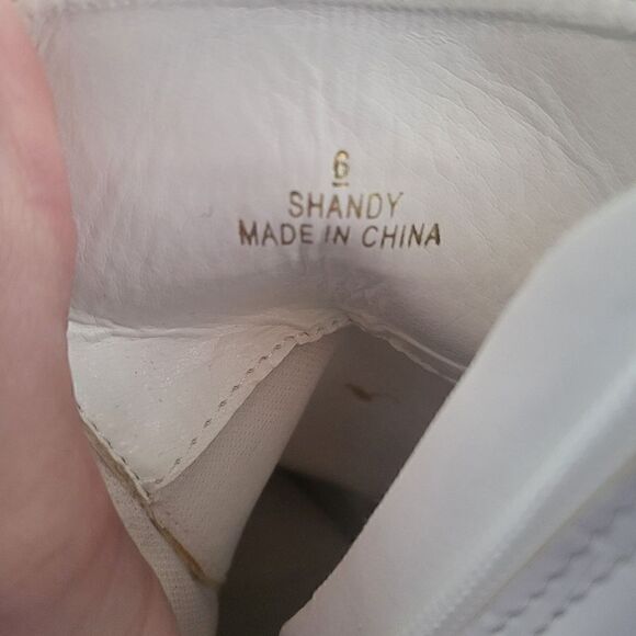 Catherine Malandrino White Shandy 4 Buckle Studded Booties in size 6 buckles - Picture 8 of 8